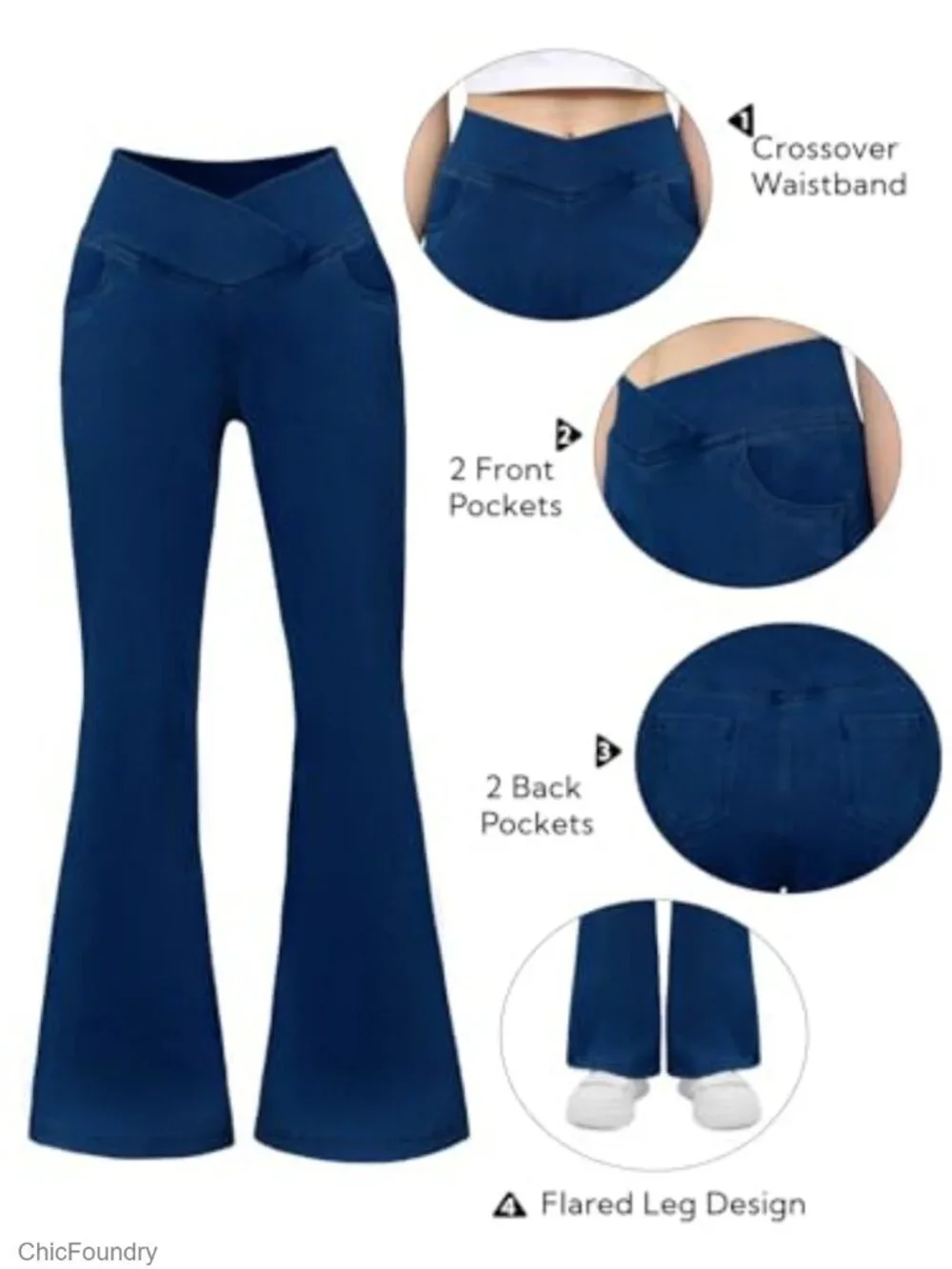 Girls Flare Jeans Bell Bottom Athletic Stretch Cotton Blend Kids Denim Pants